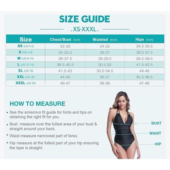 New Womens Smismivo High Neck Halter Ruched Tummy Control Black Swimsuit  Sz S - Picture 3 of 4